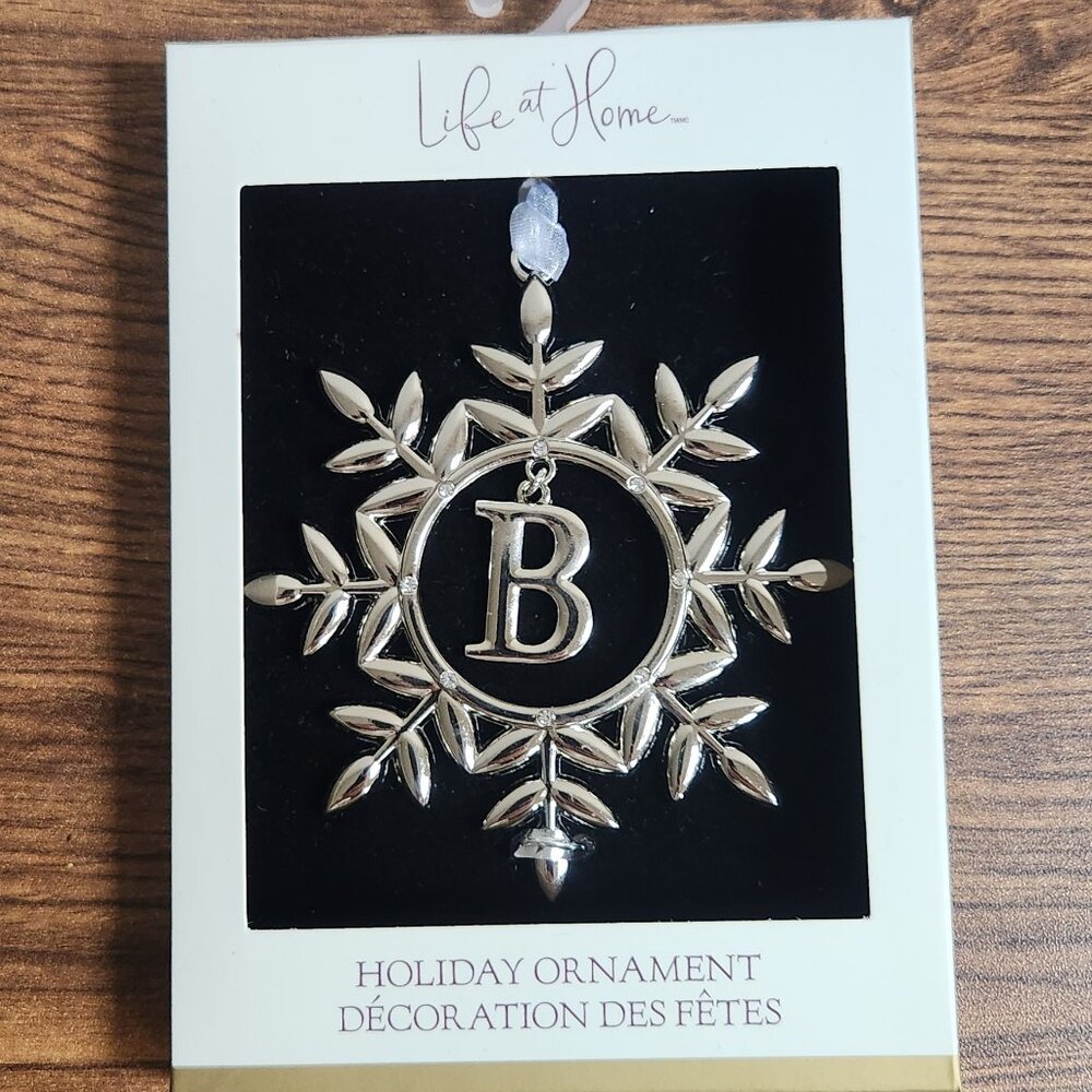 Letter B Christmas Ornament